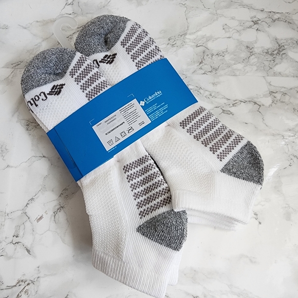 Columbia Men's Athletic Low Cut Socks - Gray and White - Picture 5 of 5